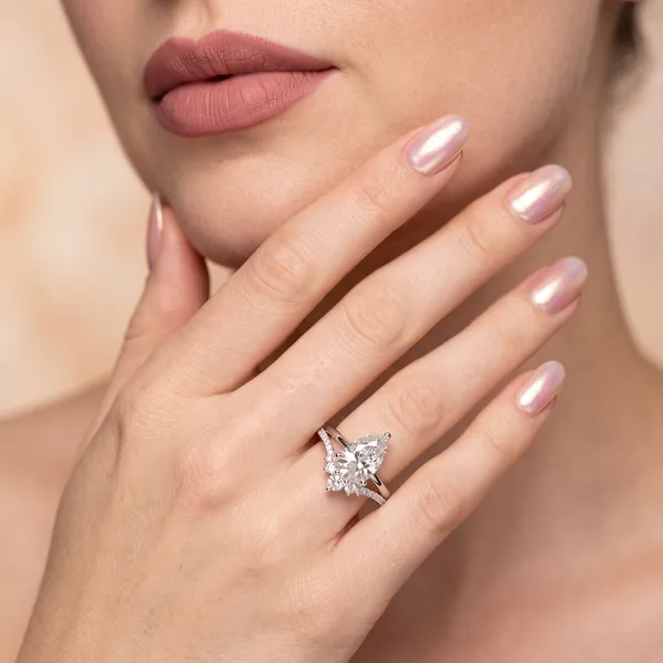 White_Gold_Sterling_Silver_Pear_Cut_Diamond_Halo_Engagement_Ring_For_Women