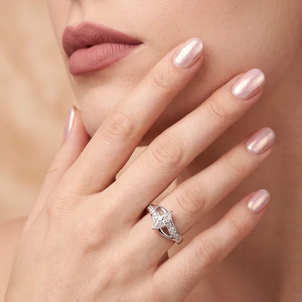 White_Gold_Sterling_Silver_Marquise_Diamond_Bypass_Engagement_Ring_For_Women