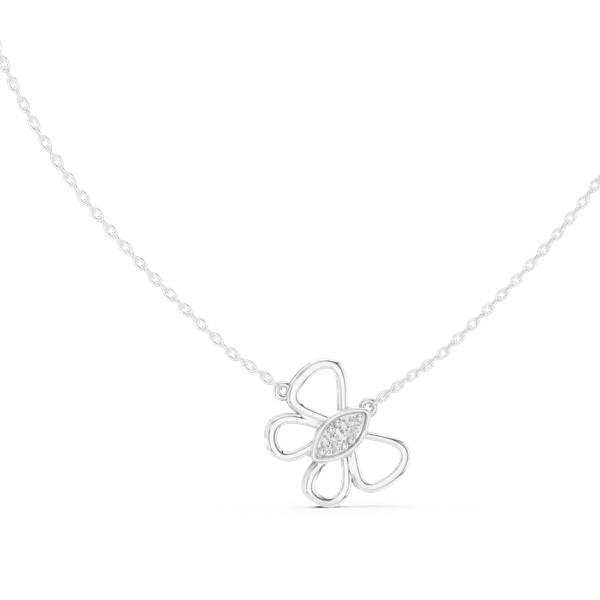 Silver_Sterling_Silver_Floral_Open_Petal_Pendant_Necklace_For_Women