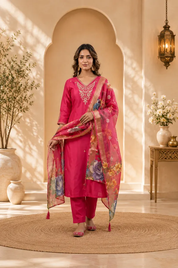 Pink_Roman_Silk_Straight_Embroidered_Kurta_Set_For_Women