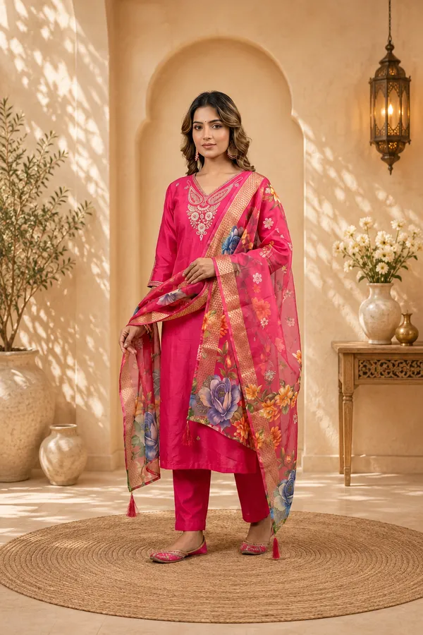 Pink_Roman_Silk_Straight_Embroidered_Kurta_Set_For_Women