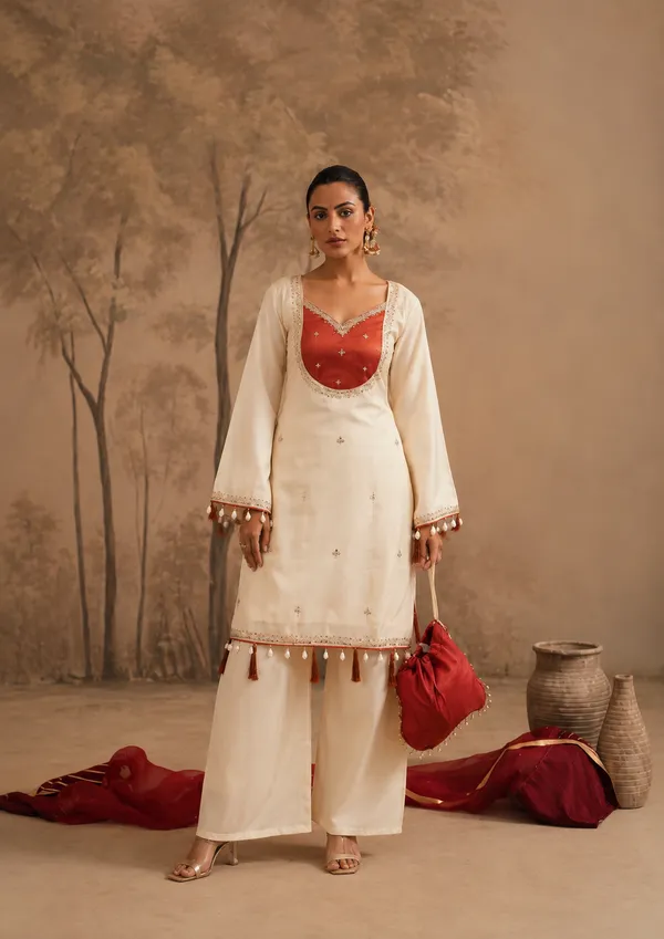 Ivory_&_Red_Embroidered_Festive_Co-Ord_Set
