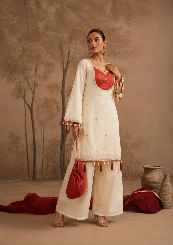 Ivory_&_Red_Embroidered_Festive_Co-Ord_Set