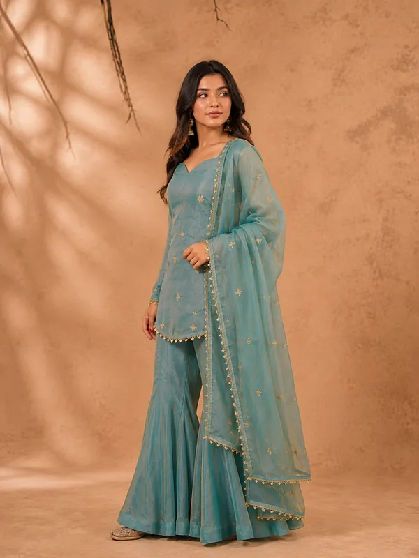 Premium_Sea_Green_Embroidered_Sharara_Suit_Set_with_Organza_Dupatta_|_Designer_Festive_&_Wedding_Wear_for_Women