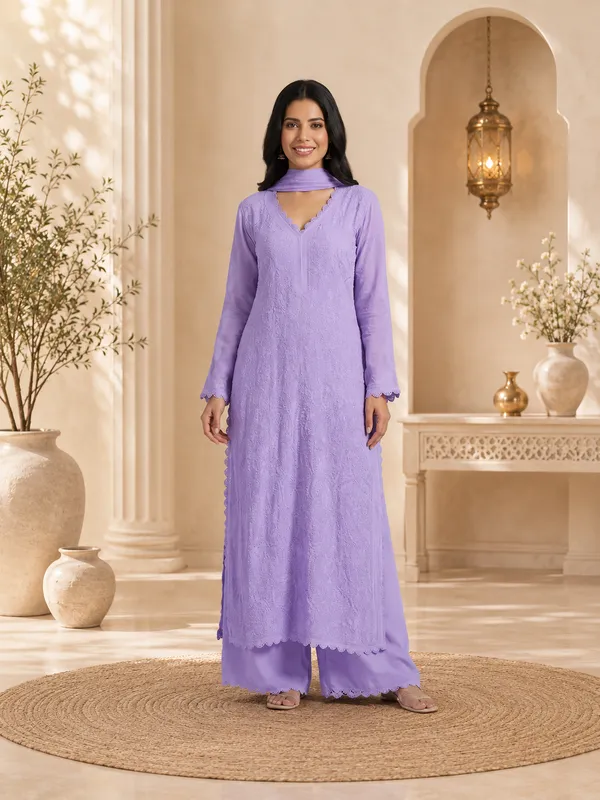 Lavender_Georgette_Embroidered_Anarkali_Kurta_For_Women