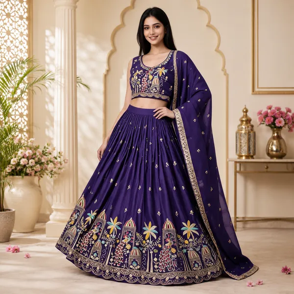 Purple_Pure_Crepe_Peacock_Embroidered_Lehenga_Choli_For_Women