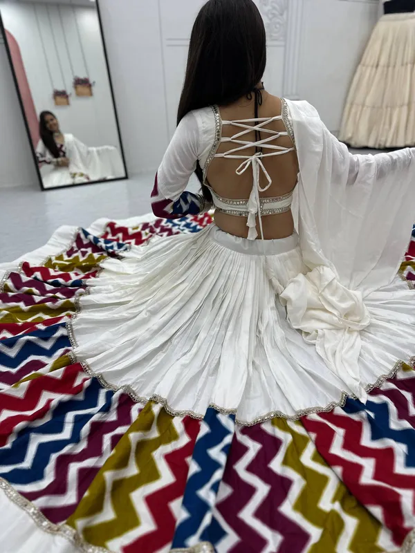 White_Pure_Cotton_Lehenga_Choli_For_Women