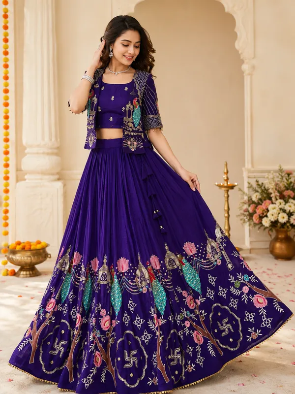 Purple_Pure_Vichitra_Embroidered_Lehenga_Choli_For_Women