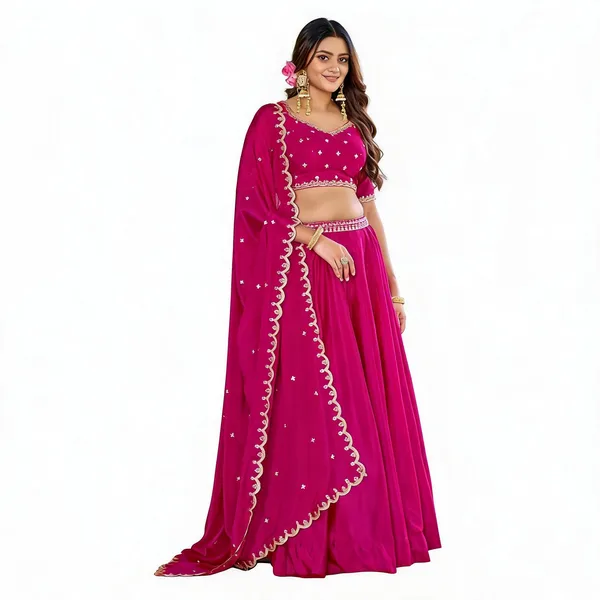 Magenta_Chinnon_Sequin_Embroidered_Lehenga_Choli_For_Women