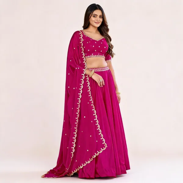 Magenta_Chinnon_Sequin_Embroidered_Lehenga_Choli_For_Women