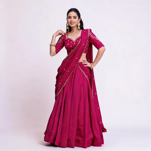 Magenta_Nc_Silk_Flared_Lehenga_Choli_For_Women