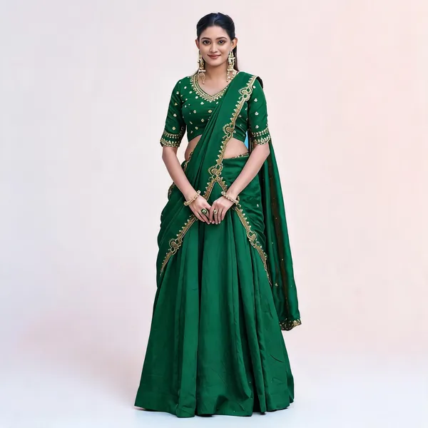 Green_Nc_Silk_Lehenga_Choli_For_Women