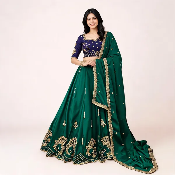 Green_Blue_Rangoli_Silk_Embroidered_Lehenga_Choli_For_Women