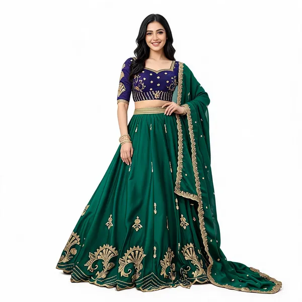 Green_Blue_Rangoli_Silk_Embroidered_Lehenga_Choli_For_Women