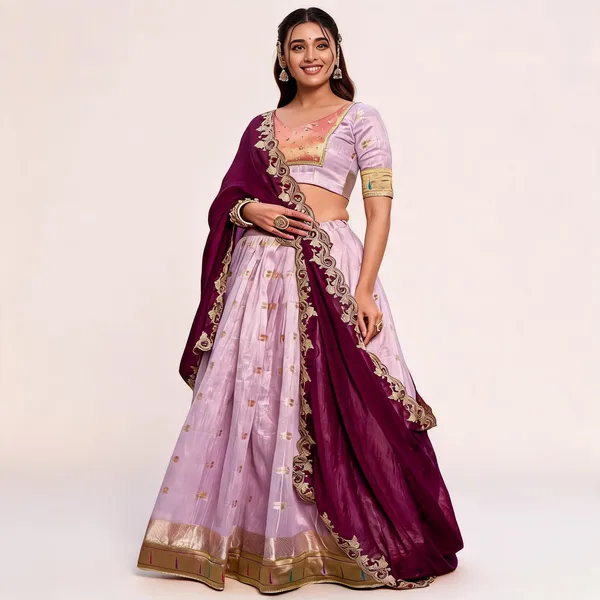 Lavender_&_Maroon_Sub_Kota_Flared_Lehenga_Choli_For_Women