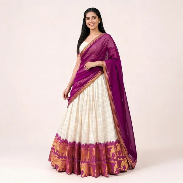 Off-White_&_Purple_Poly_Cotton_Lehenga_Choli_For_Women