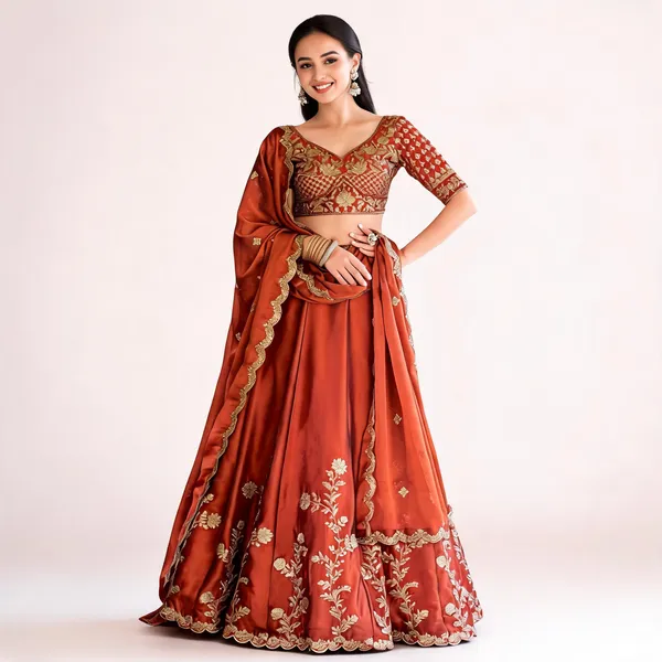 Orange_Rangoli_Silk_Lehenga_Choli_For_Women