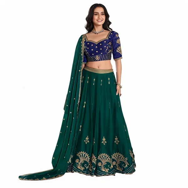 Green_&_Blue_Rangoli_Silk_Embroidered_Lehenga_Choli_For_Women