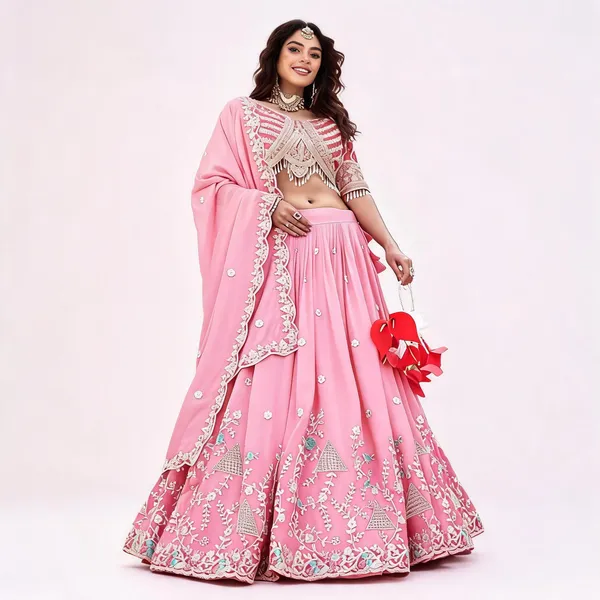 Pink_Pure_Vichitra_Flared_Lehenga_Choli_For_Women