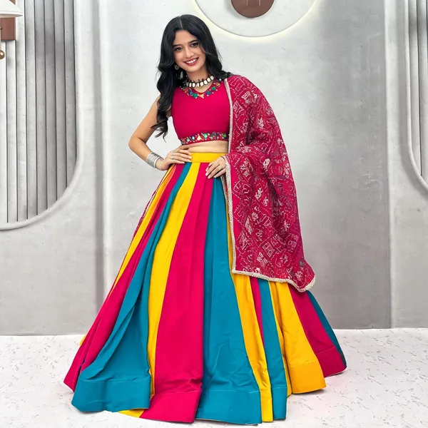 Multicolor_&_Maroon_Pure_Cotton_Lehenga_Choli_For_Women