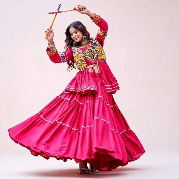 Pink_Pure_Cotton_Mirror_Work_Lehenga_Choli_For_Women