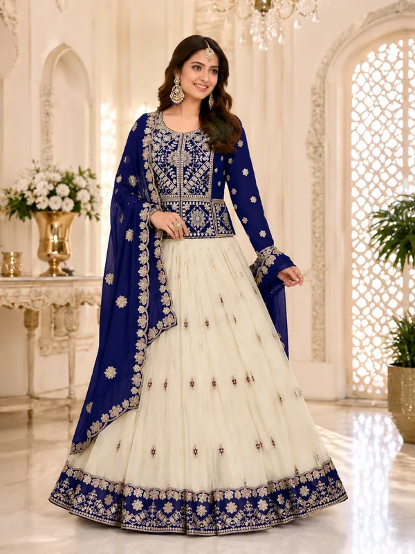 Red_White_Pure_Vichitra_Embroidered_Lehenga_Choli_For_Women