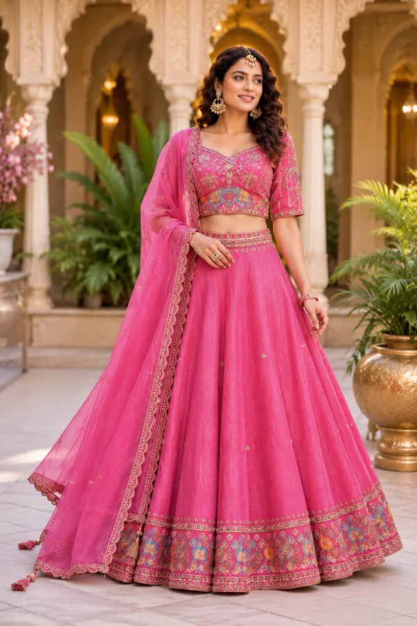 Pink_Beige_Pure_Crunchy_Embroidered_Lehenga_Choli_For_Women
