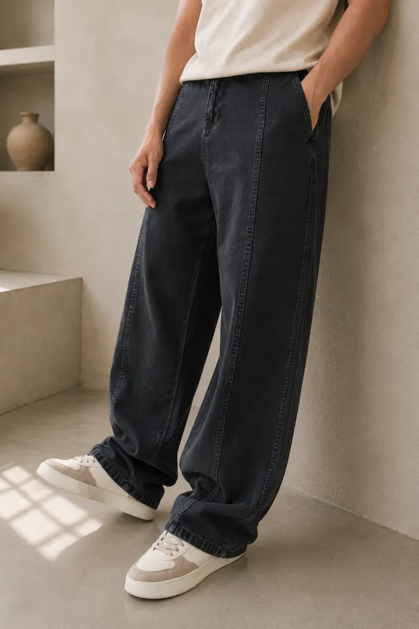 Carbon_Black_Cotton_Baggy_Straight_Fit_Jeans_For_Men