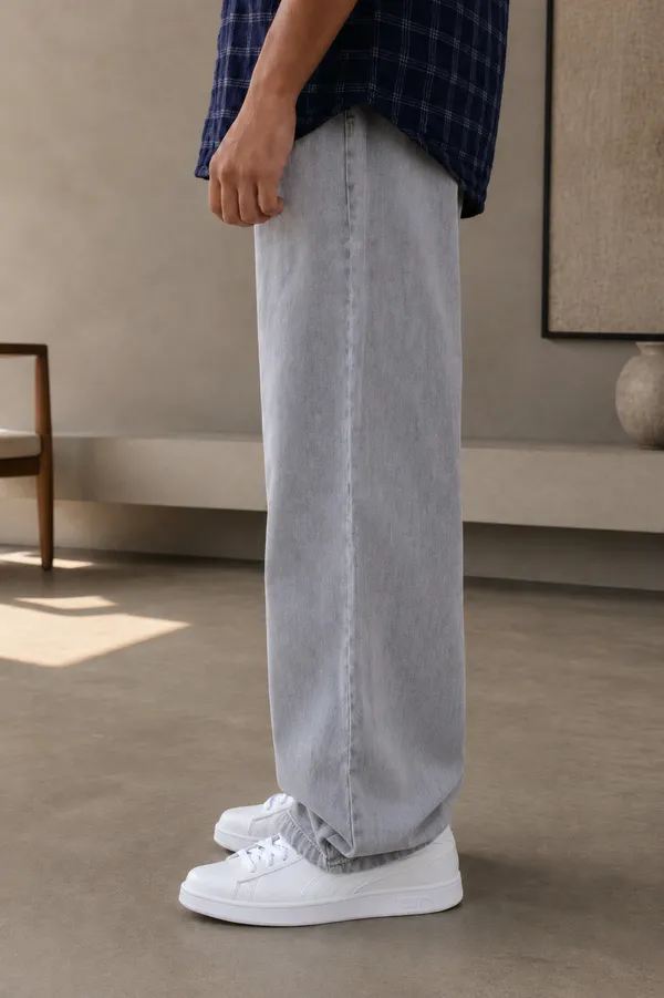 Ash_Grey_Cotton_Baggy_Fit_Jeans_For_Men