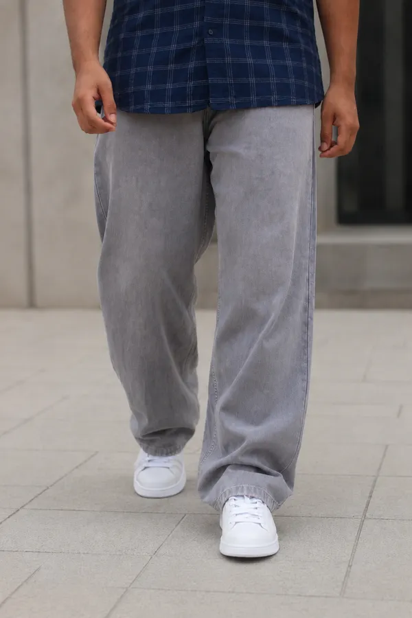 Ash_Grey_Cotton_Baggy_Fit_Jeans_For_Men