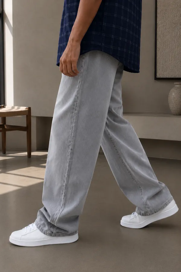 Ash_Grey_Cotton_Baggy_Fit_Jeans_For_Men