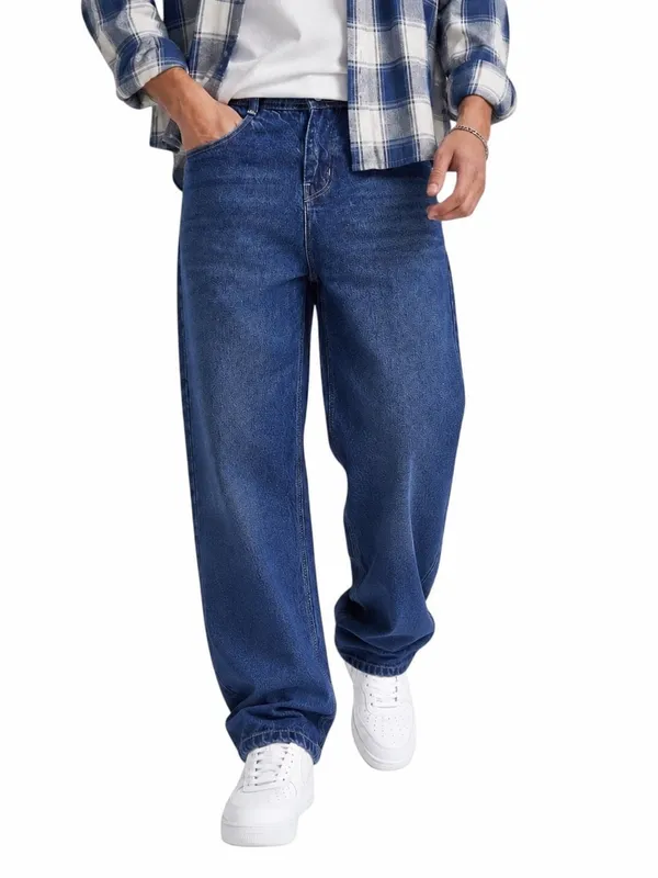 Blue_Cotton_Relaxed_Loose_Fit_Jeans_For_Men