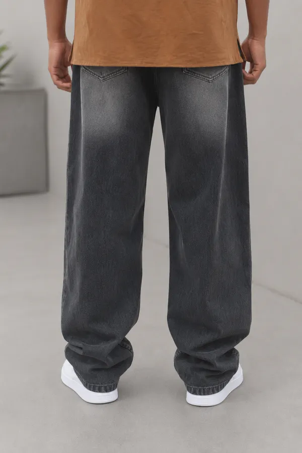 Charcoal_Grey_Cotton_Baggy_Fit_Jeans_For_Men