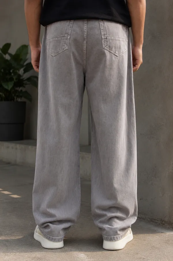 Steel_Grey_Cotton_Baggy_Straight_Fit_Jeans_For_Men
