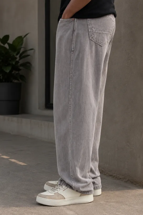 Steel_Grey_Cotton_Baggy_Straight_Fit_Jeans_For_Men