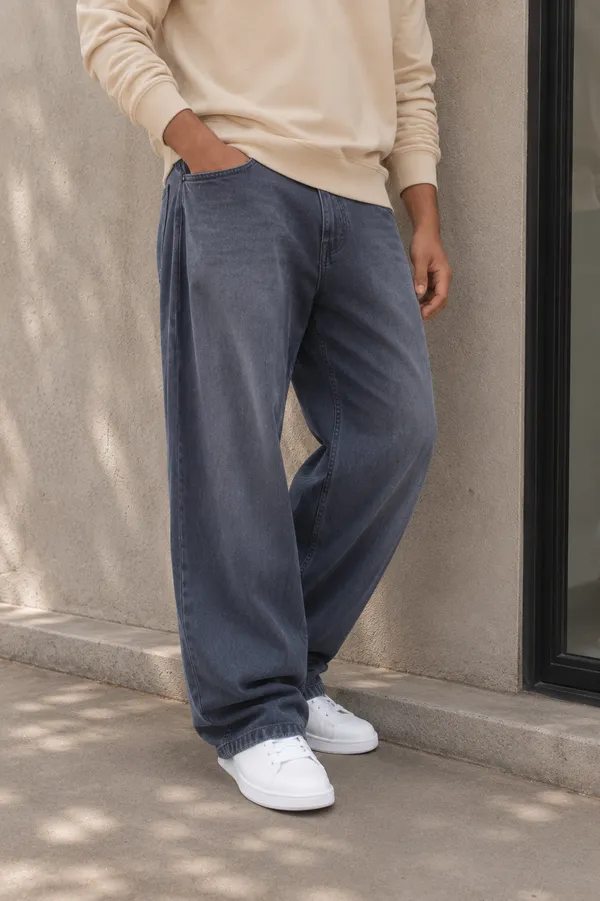 Deep_Indigo_Cotton_Baggy_Fit_Jeans_For_Men