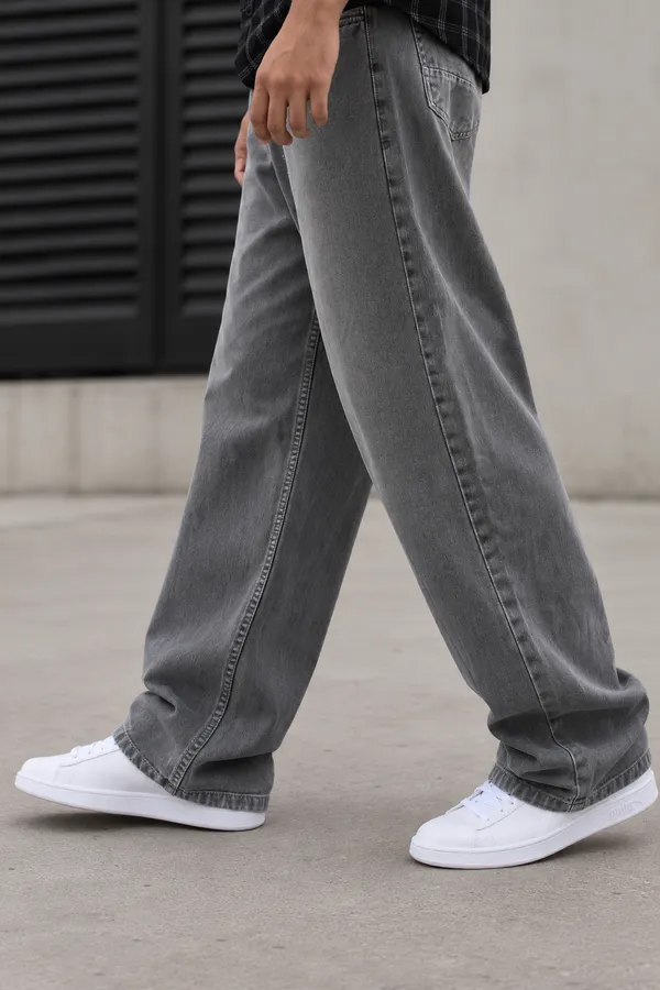 Smoke_Grey_Cotton_Baggy_Fit_Jeans_For_Men