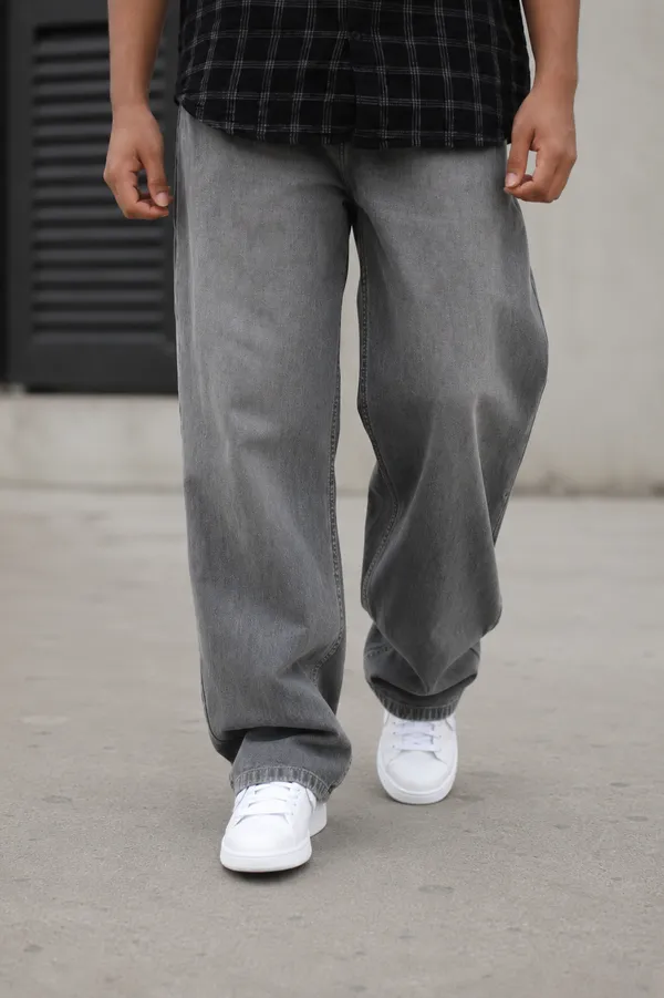 Smoke_Grey_Cotton_Baggy_Fit_Jeans_For_Men