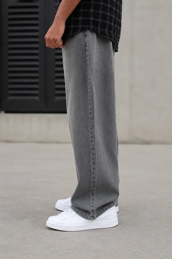 Smoke_Grey_Cotton_Baggy_Fit_Jeans_For_Men