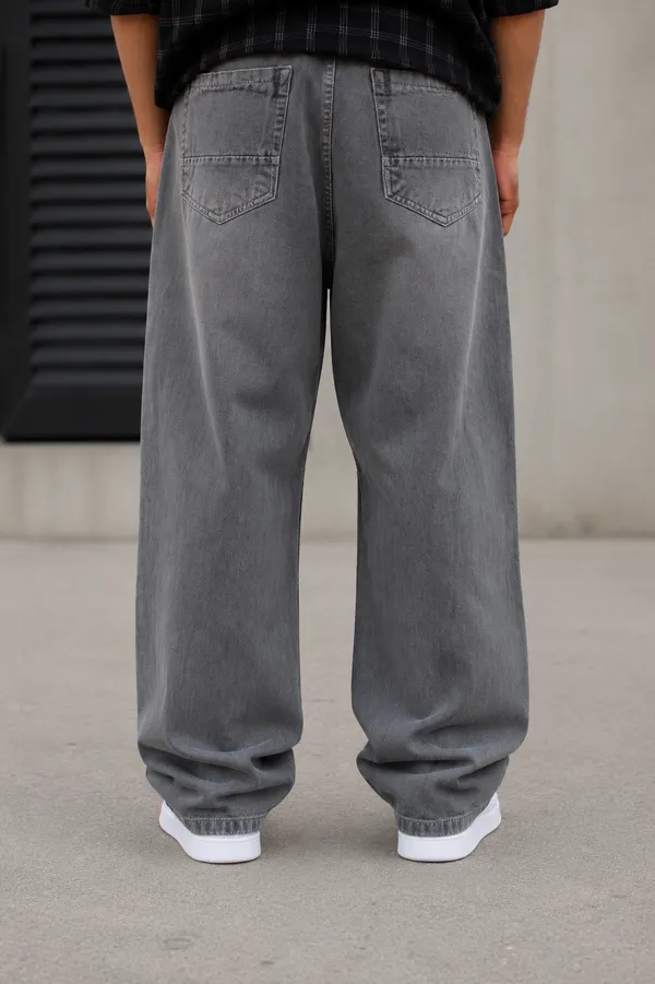 Smoke_Grey_Cotton_Baggy_Fit_Jeans_For_Men