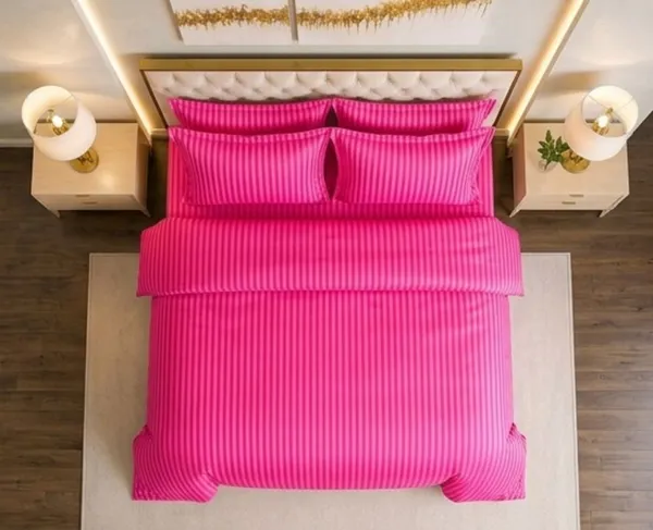 Cotton_Kool_210TC_Pure_Cotton_Sattin_Stripes_Hot_Pink_King_Size_Bedsheet_With_2_Pillow_Covers