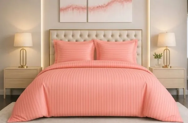 Peach_Cotton_Bedsheet_For_Bedding