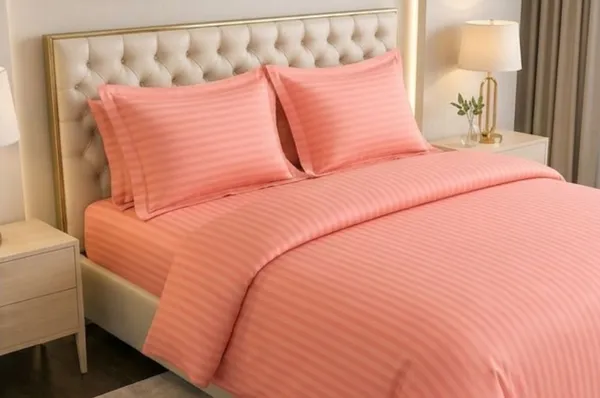 Peach_Cotton_Bedsheet_For_Bedding