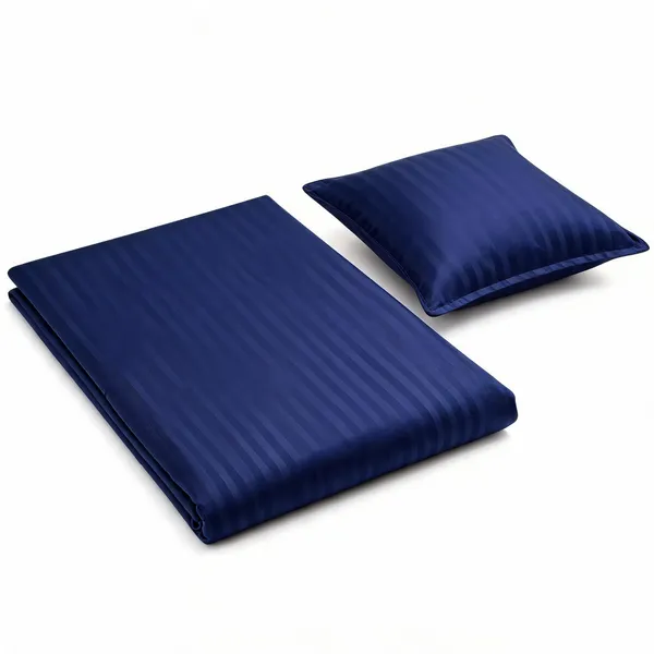 Navy_Heavy_Glace_Cotton_-_130Gsm_Single_Bed_1+1_Set_For_Bedding