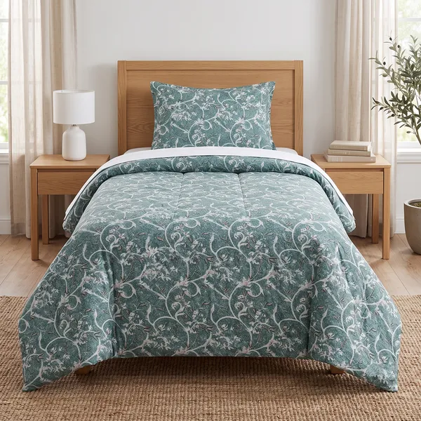 Green_100%_Pure_Cotton_-_180Tc_Single_Bed_1+1_Set_For_Bedding