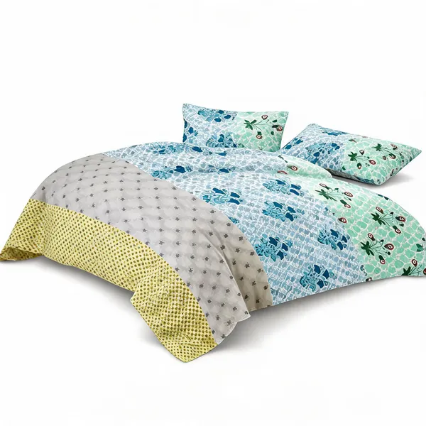 Export_Quality_180TC_Pure_Cotton_Floral_Multicolour_Queen_Size_Bedsheet_Set_With_2_Pillow_Covers