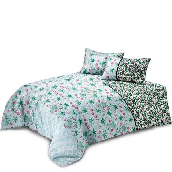 White_100%_Pure_Cotton_-_180Tc_Queen_Size_Bedsheet_1+2_Set_For_Bedding