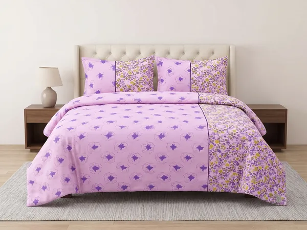 Pink_100%_Pure_Cotton_-_180Tc_Queen_Size_Bedsheet_1+2_Set_For_Bedding