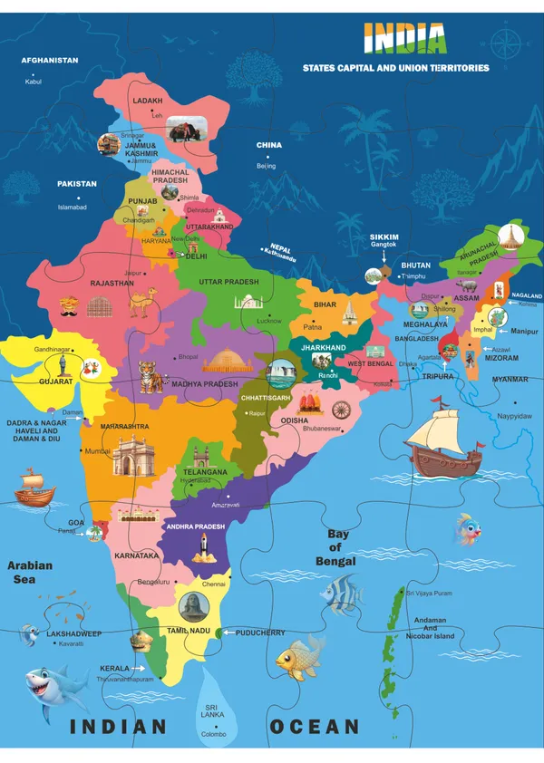 24_Pcs_Puzzle_|_India_States,_Capital_And_Union_Territories_Educational_Puzzle_|_Educational_Puzzle_for_Kids_Ages_3+