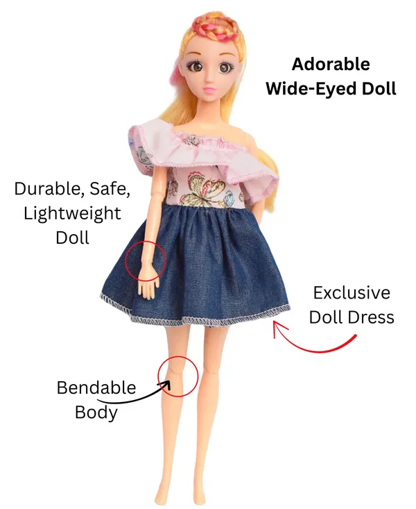 28_CM_Girl_Fashion_Doll_–_Beautiful_Hair,_Fashionable_Dress_|_Dress-Up_Doll_for_Girls